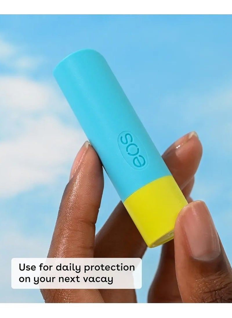 إي أو اس مرطب شفاه طبيعي بعامل حماية من الشمس SPF 15 من eos - جوز الهند والأناناس، حماية يومية، مقاوم للماء، 0.14 أونصة - Image 5