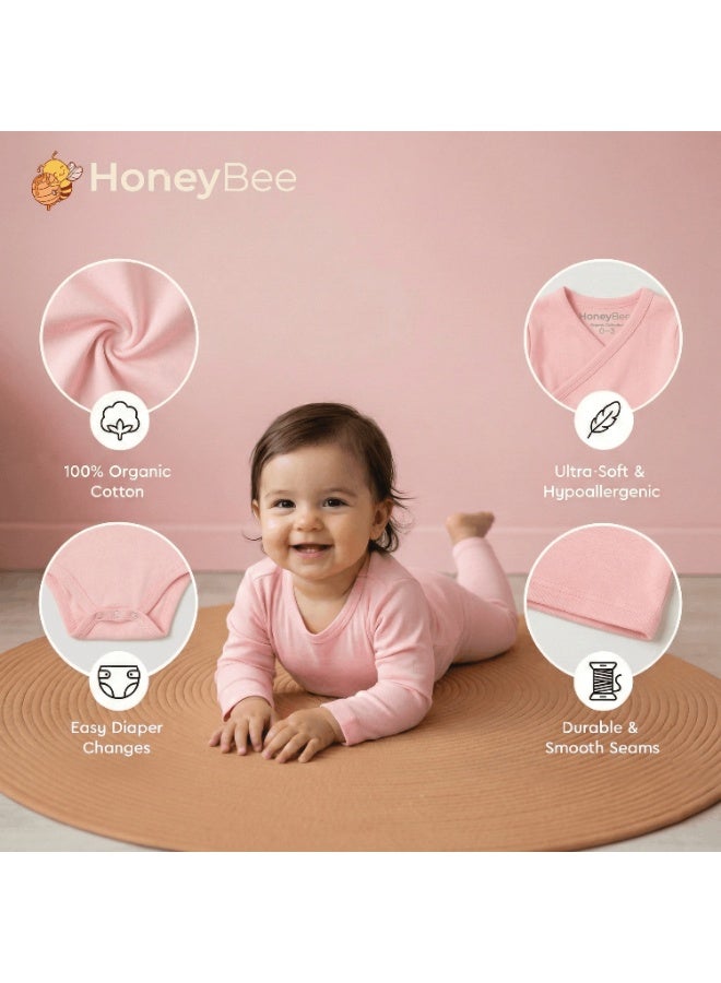 HoneyBee Newborn Essentials Set-100% Organic Cotton, 10-Pcs Baby Gift Set for Boys & Girls (0-3) - Made in Turkey - Image 4