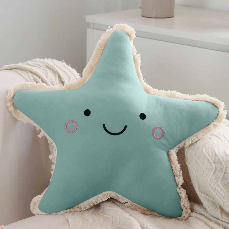 Blue Soft Pure Cotton Five Pointed Star Pillow Fresh Cushion Bed Pillow Home Office Sofa Car Seat Cushion Party Supplies - Image 4