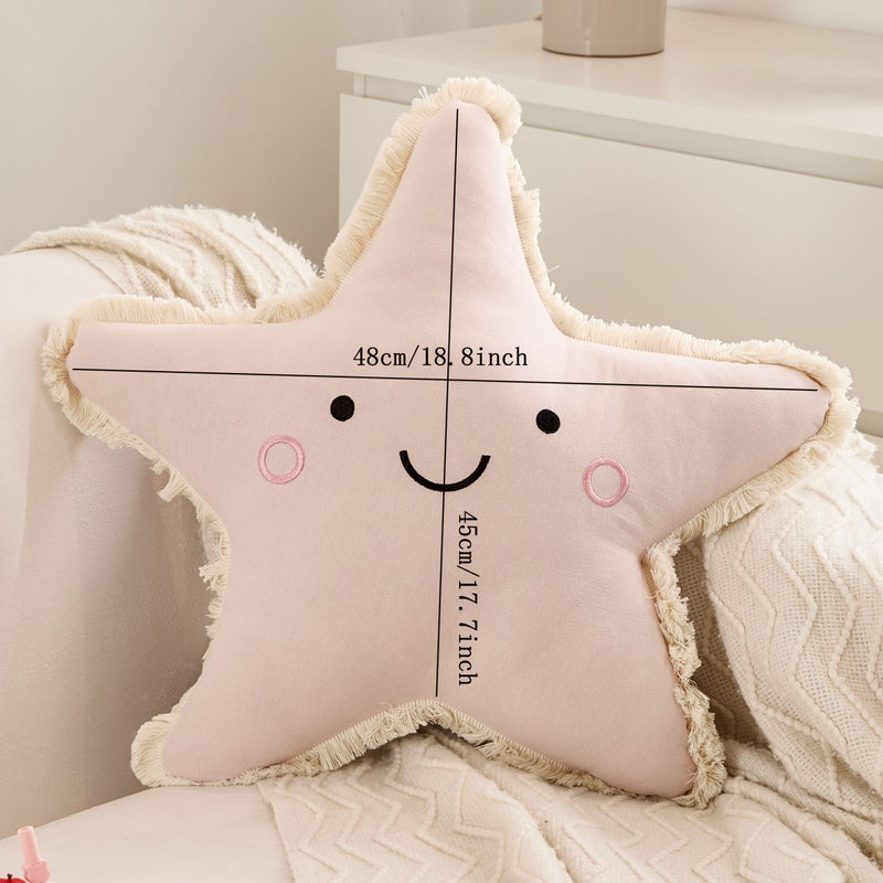 Blue Soft Pure Cotton Five Pointed Star Pillow Fresh Cushion Bed Pillow Home Office Sofa Car Seat Cushion Party Supplies - Image 3
