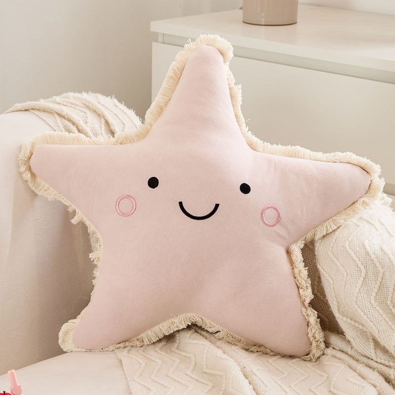 Blue Soft Pure Cotton Five Pointed Star Pillow Fresh Cushion Bed Pillow Home Office Sofa Car Seat Cushion Party Supplies - Image 1