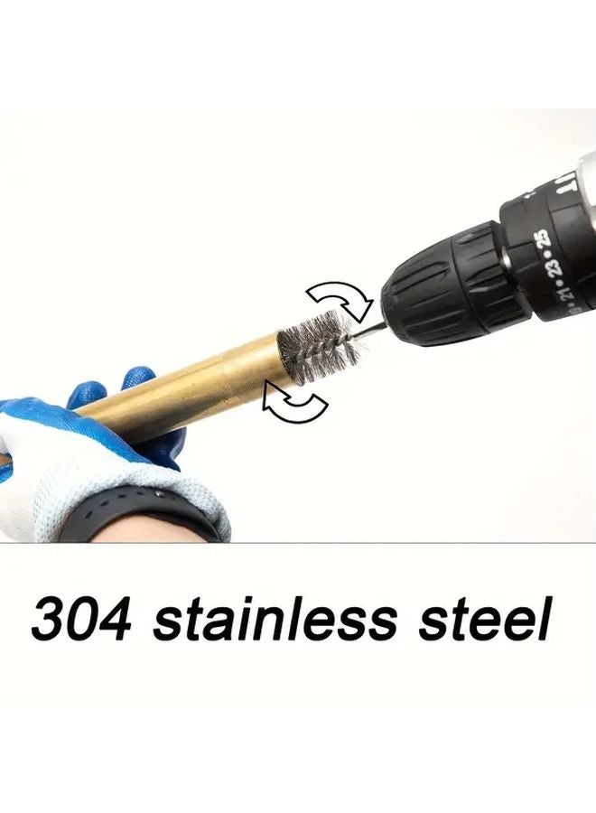 6pcs Stainless Steel Wire Tube Brushes For Deburring Screws Threads Rust Removal - Image 4