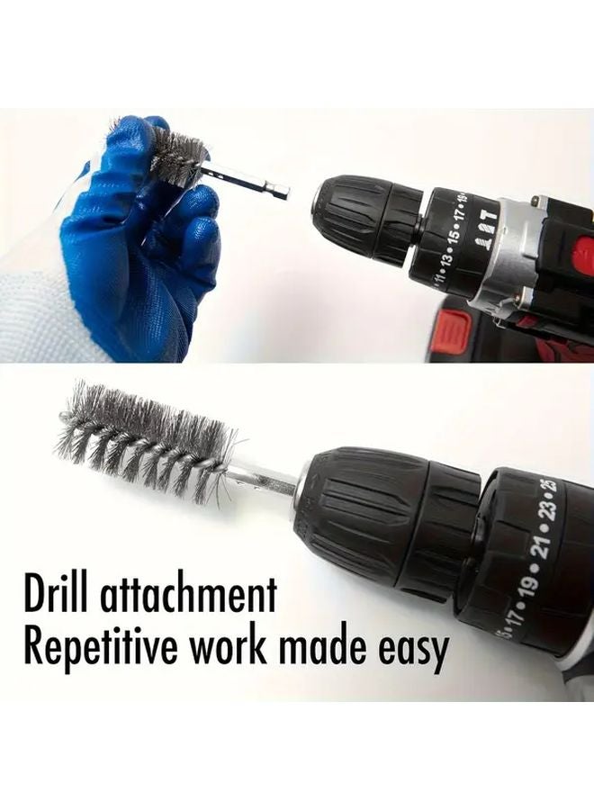 6pcs Stainless Steel Wire Tube Brushes For Deburring Screws Threads Rust Removal - Image 5