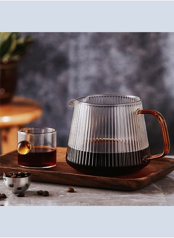 MIXDE 3-piece Heat-resistant Glass V60 Inverted Lid Coffee Machine Hand Brewed Coffee Sharing Pot With Coffee Paper Filter 500ML  - Image 4