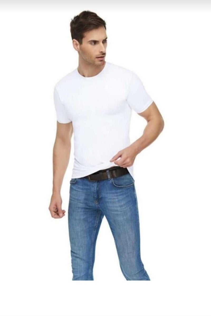 Tutku Elit 1301 Men's Elastane Crew Neck Undershirt Single