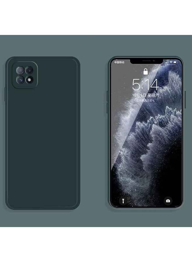 اس-توب جراب لهاتف OPPO A72 بلون سادة من السيليكون السائل المقلد مع حافة مستقيمة وغطاء حماية كامل مقاوم للسقوط - Image 2