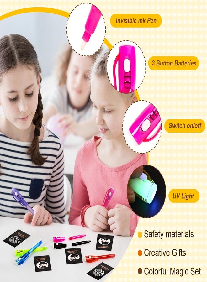 EODVICS 14 Pack Upgraded Spy Pen with Notebook Set Invisible Ink Pen with UV Light Magic Marker for Secret Messages Spy Kit Games Birthday Party Valentine's Day Christmas Gifts for Boys Girls Kids Ages 3+ - Image 2