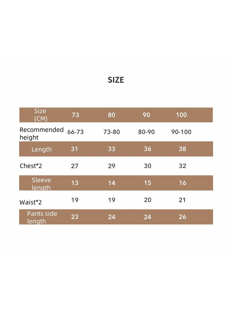 Baby Soft Breathable Cotton Short-Sleeved T-Shirt + Shorts Hemp Brown Two-Piece Set - Image 2