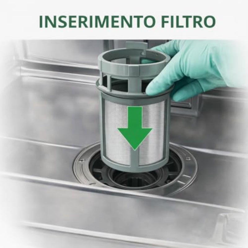 Dishwasher filter replacement for household appliances, stainless steel, silver, universal fit with fine mesh for optimal debris capture - Image 5