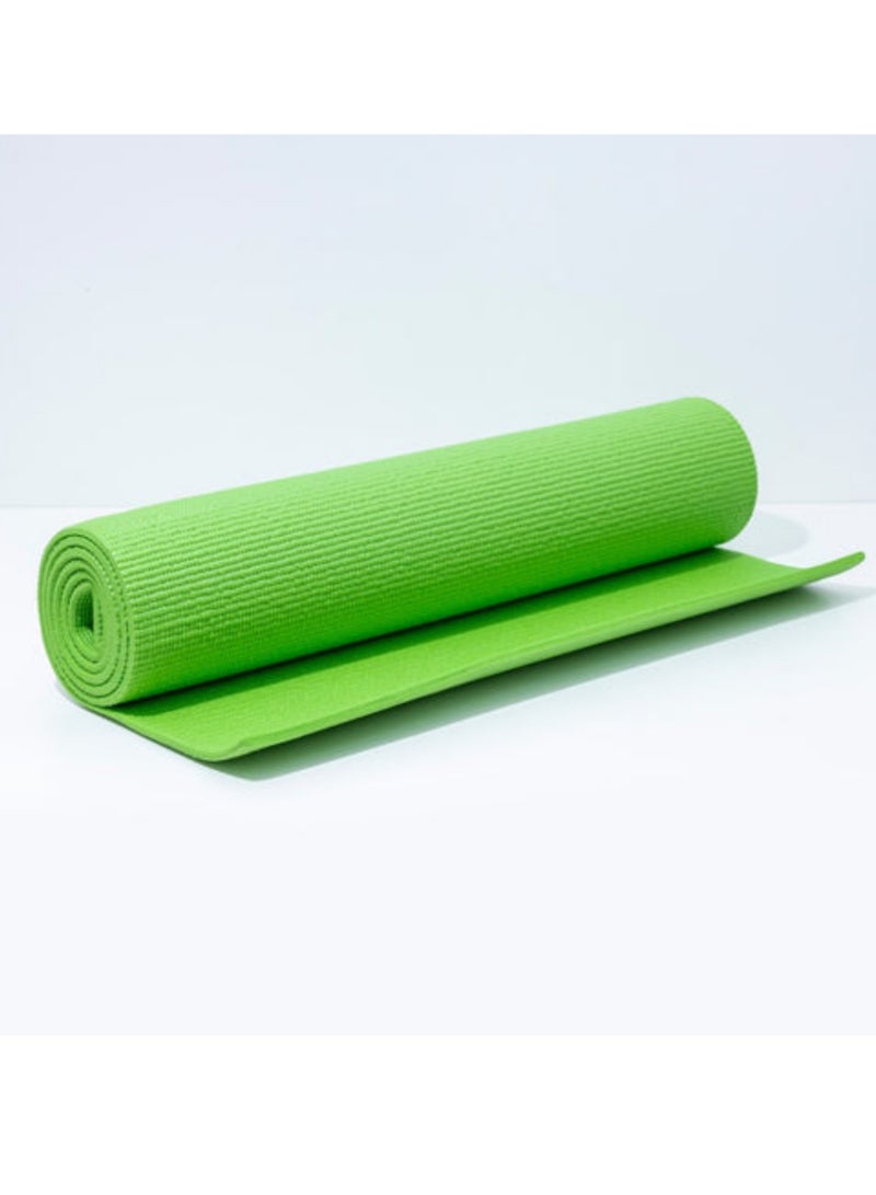 Non-Slip Yoga Mat 6mm Thick 173x61cm Fitness and Pilates Exercise Mat with Carry Bag Lime Green - Image 1