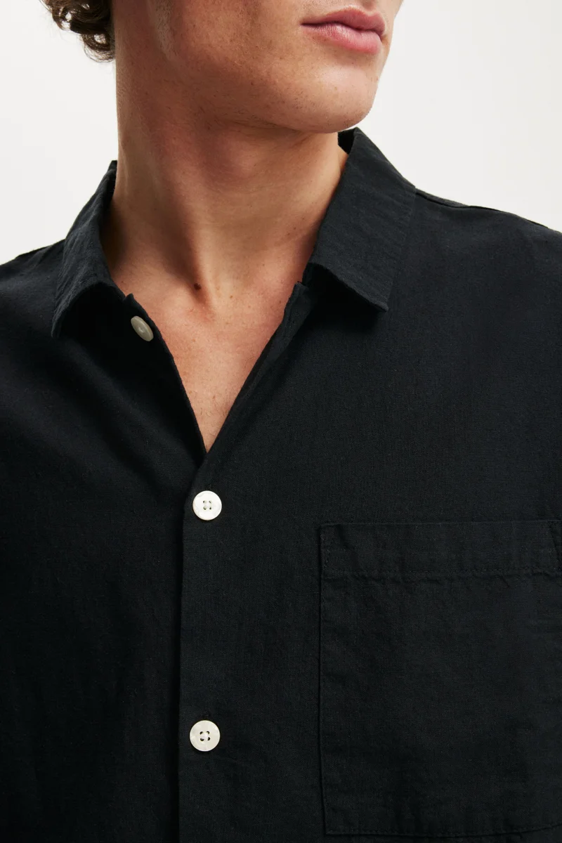Cotton On ELI LINEN BLEND SHORT SLEEVE S
