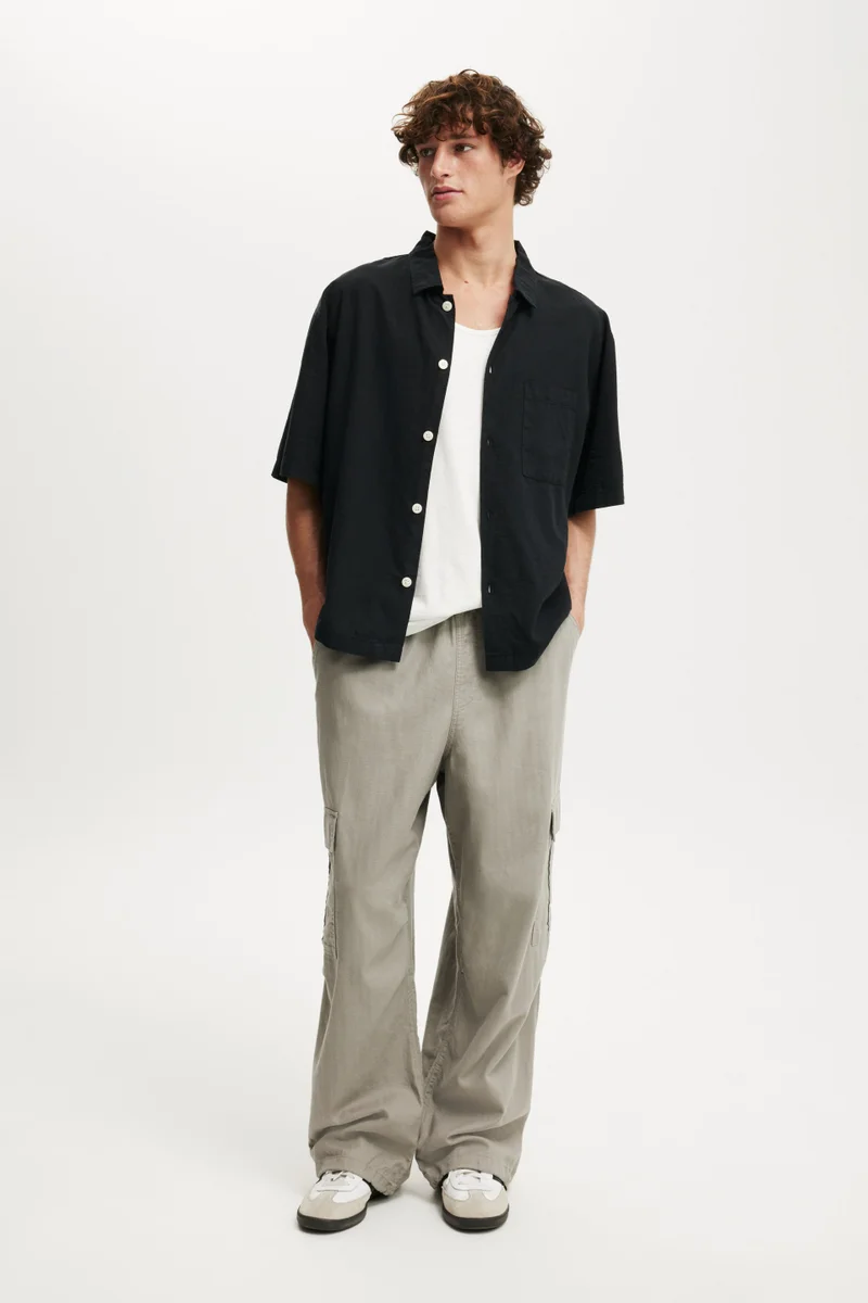 Cotton On ELI LINEN BLEND SHORT SLEEVE S