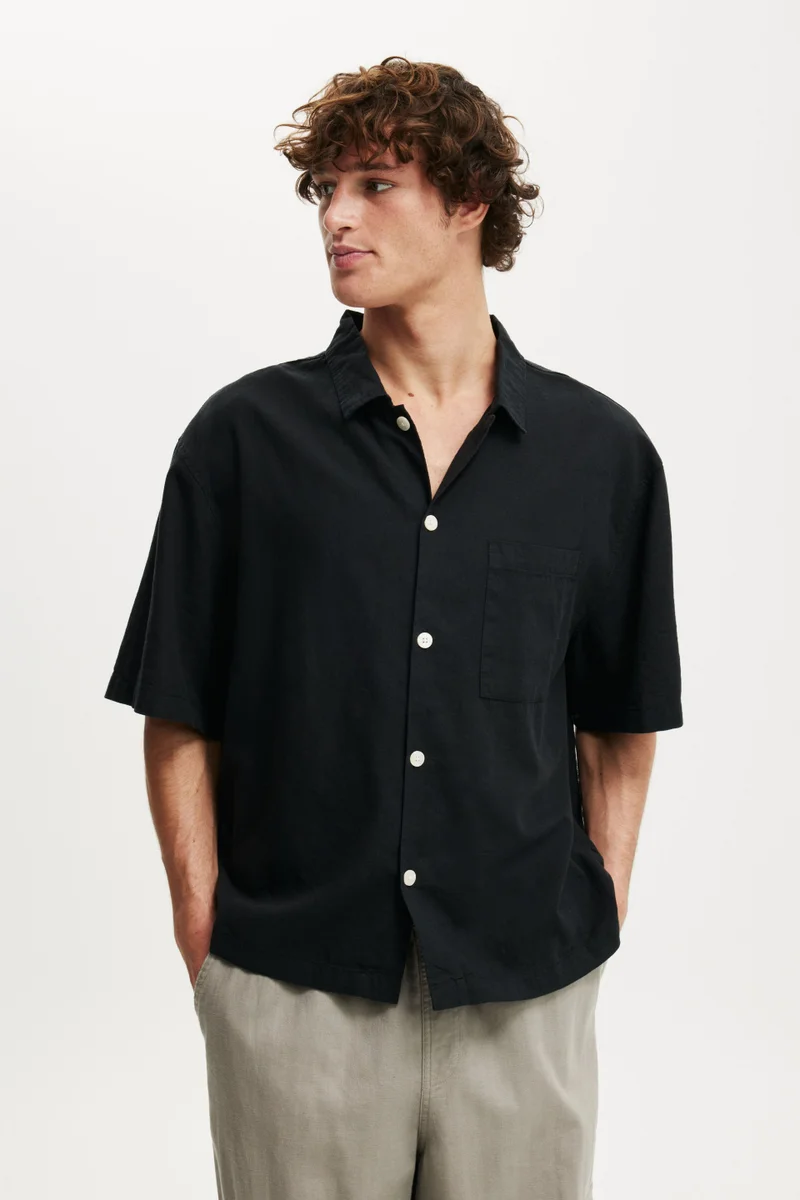 Cotton On ELI LINEN BLEND SHORT SLEEVE S