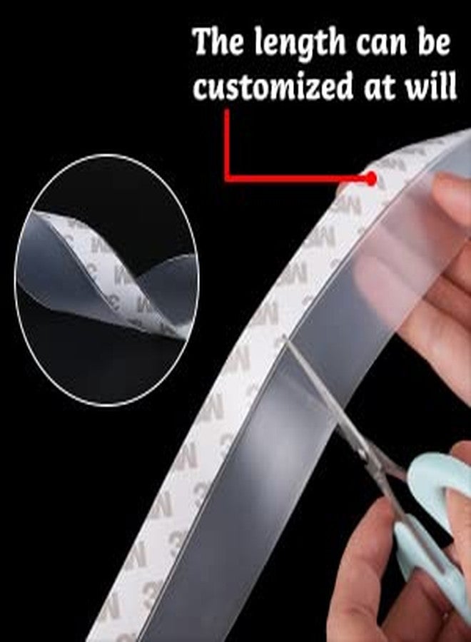 Tomex WZA Door Tape for Seal Window Sealing Tapes Silicone Door Strips Door Weather Seal Bottom Door Seal Silicone Door Tape (3 Meter/9.85ft) (Width: 45mm/1.38inch Transparent) - Image 2