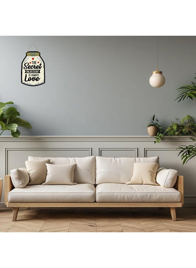 PNF Generic PNF The Secret Ingredient is Always Love Kitchen Quote Wall art & Door Hanging Frame For Kitchen, Dining, restaurants Decor | Walland home Decor for Living Room | Room Decor Wall Decor Items For Bedroom | (Wooden, 11x9 Inch,Brown)-35-1, Medium (PNF-35-WALL-thesecret-1) - Image 3