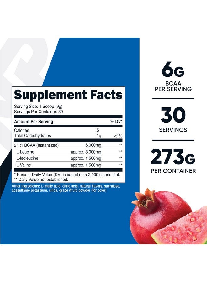 Nutricost BCAA Powder 2:1:1 (Pomegranate Guava, 30 Servings) - Branched Chain Amino Acids - Image 2