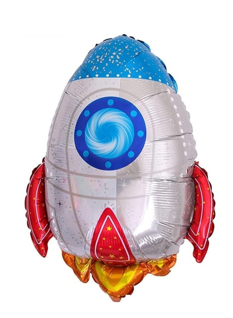 4Pcs Cute Large Size Outer Space Cartoon Balloons Astronaut Balloons Rocket Balloons for Planet Themed Party Supplies Shower Birthday Party - Image 4