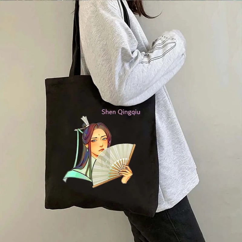 Tian Guan Ci Fu Tianguan Blessing Animation Canvas Bag Shopping Tote Bag Huacheng Shilian Ghost King Umbrella Bag 1 - Image 5