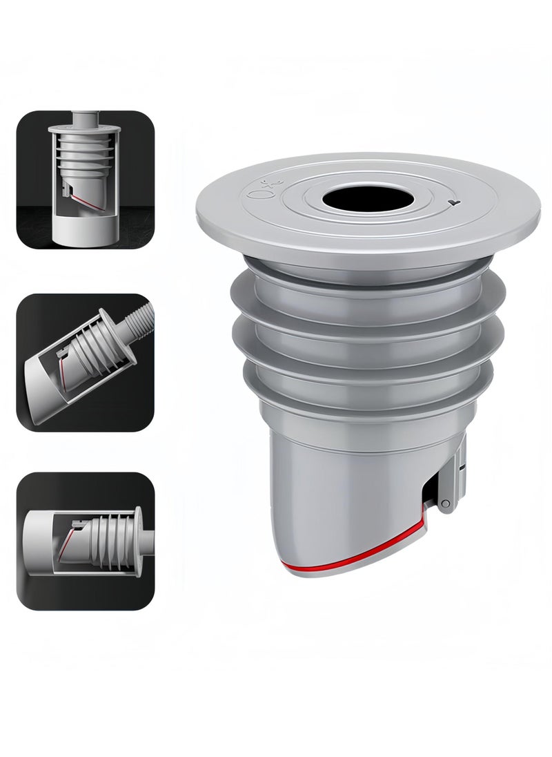 2 Pack Sewer Pipe Seal Ring Sealing Cover, Preventer Silicone Odor Proof Drainage Trap, Suitable for Bathroom Bathtub Kitchen Cleaning Tools (Medium)  - Image 1