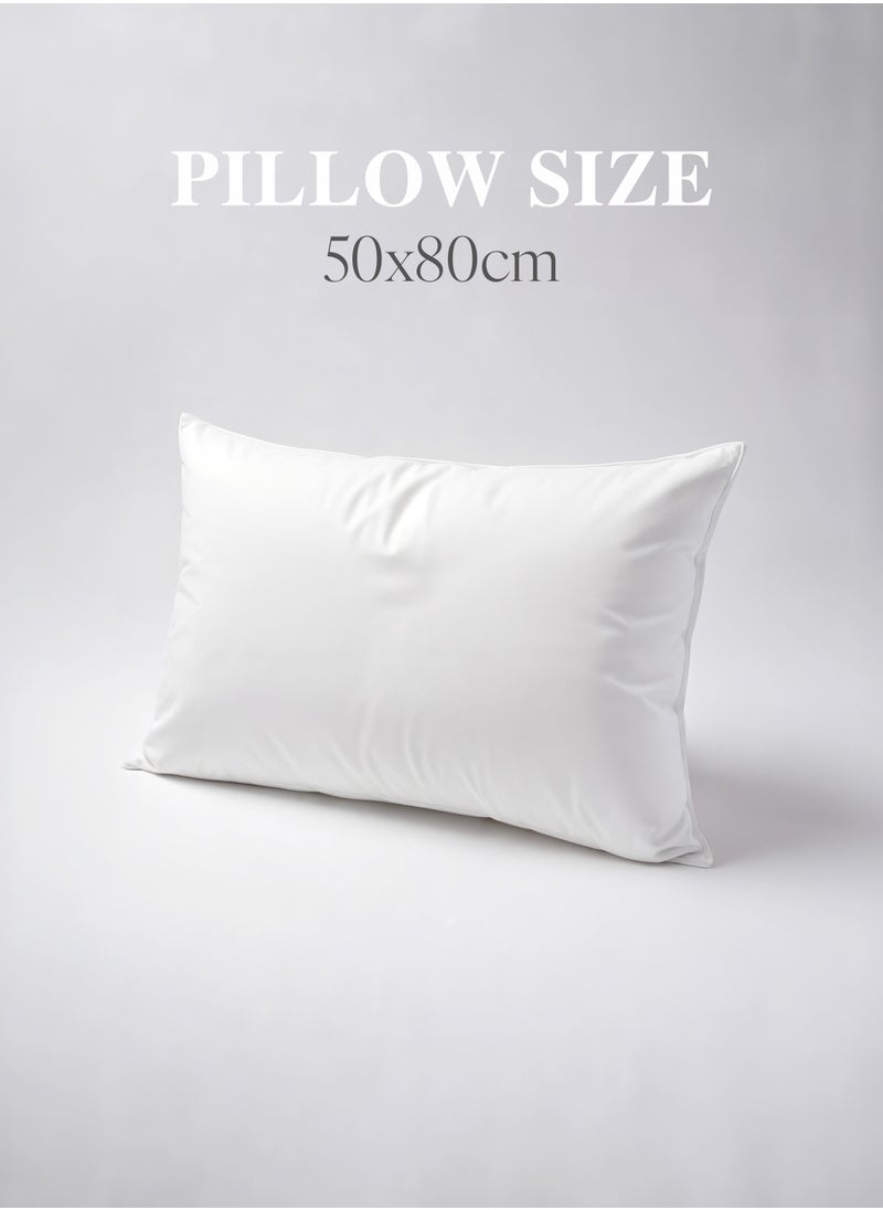 American Linen Twin Rest 2 Piece Set Piping Extra Soft Pillow Micro Fiber White 50x80cm  - Image 5