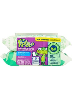 Kandoo, Flushable Wipes Sensitive Toddler Flip Top Lid, 100 Count