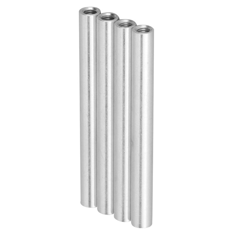 Walfront 4PCs Aluminum Standoffs Round Tube Extension Support Round Sleeve Connector Rod Bar Stud Tube Nut M4 x 0.7mm Female Threads 60mm Length Robotics Accessories Round Coupling Nut - Image 3