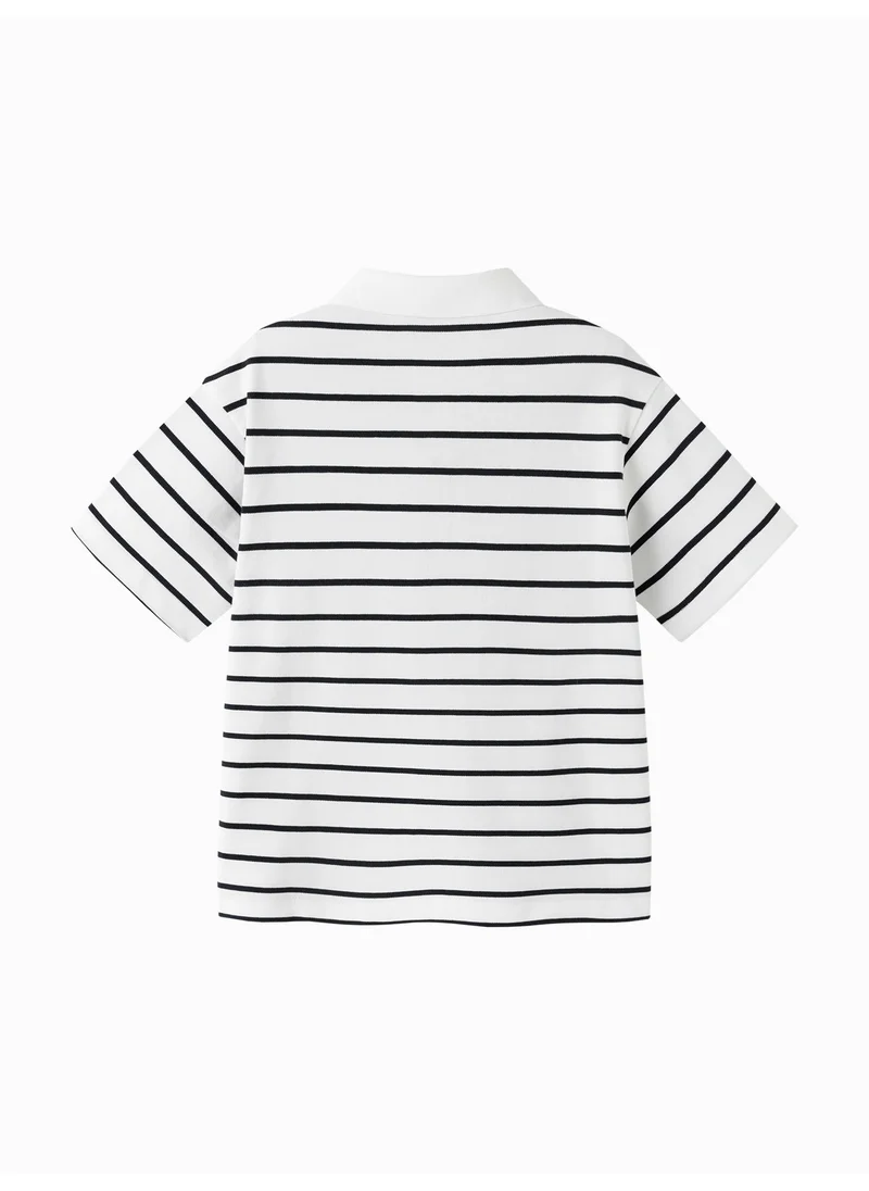 بالابالا Kids Girl Lapel short-sleeved T-shirt