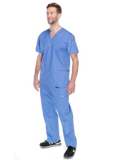 Meridian Meridian Classic Cargo Scrub Set - Comfortable and Stylish Unisex Medical Uniform with Cargo Pants and V-Neck Top. Ideal for Healthcare Professionals. Durable, Functional.  - Image 3