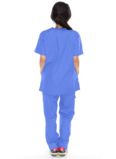 Meridian Meridian Classic Cargo Scrub Set - Comfortable and Stylish Unisex Medical Uniform with Cargo Pants and V-Neck Top. Ideal for Healthcare Professionals. Durable, Functional.  - Image 5