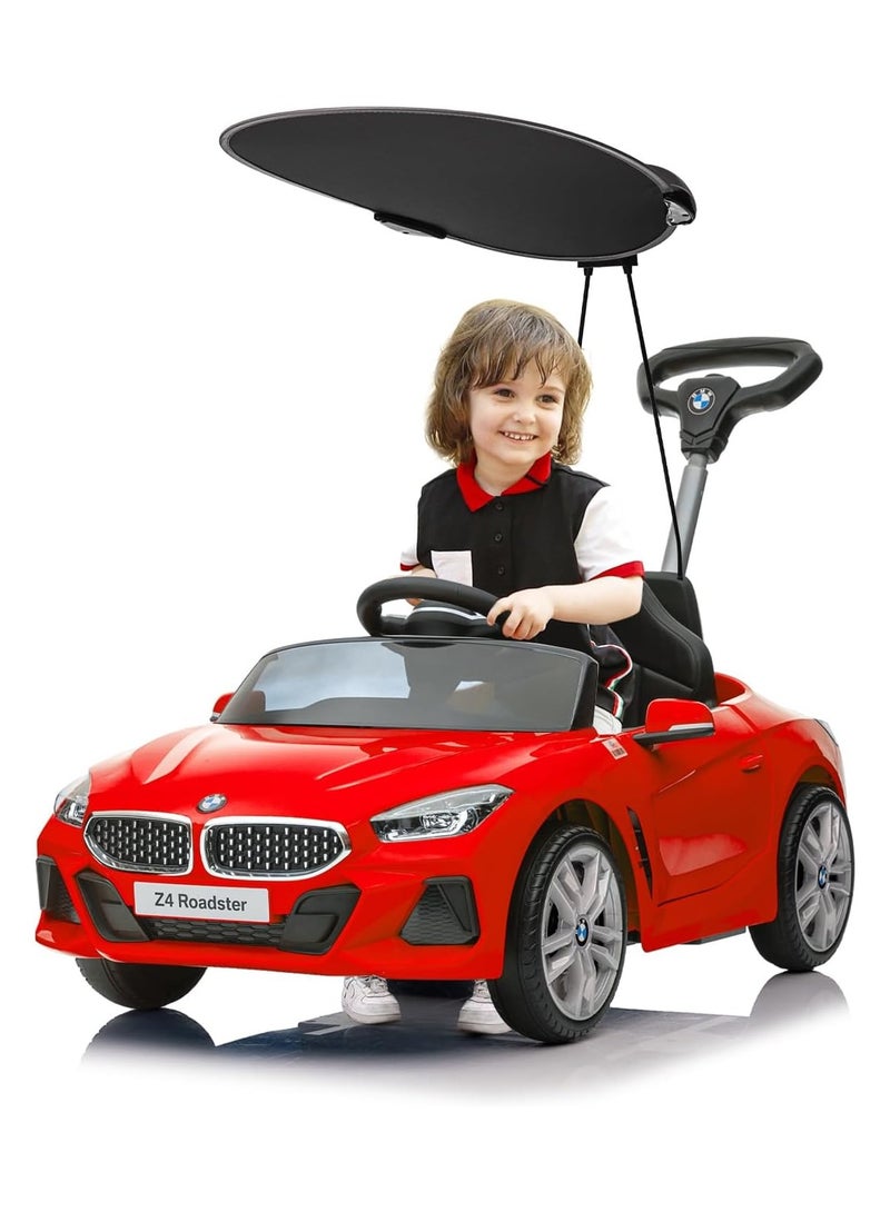 Amsham Toys BMW Z4 Roadster Push Car Handle with Canopy - Red - Image 1