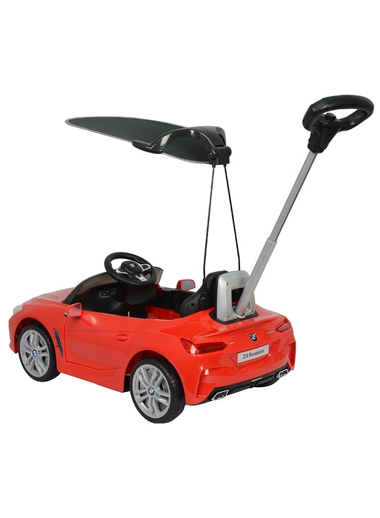Amsham Toys BMW Z4 Roadster Push Car Handle with Canopy - Red - Image 3