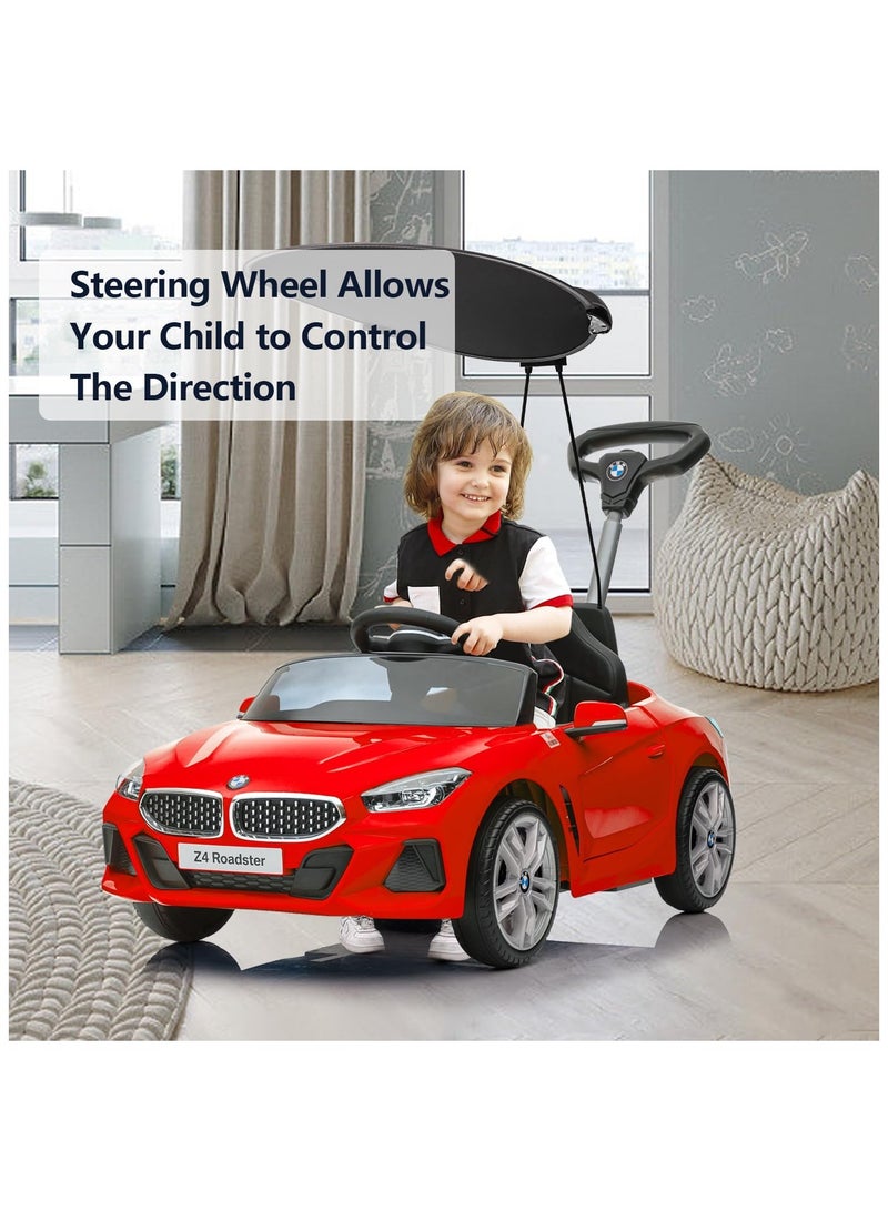 Amsham Toys BMW Z4 Roadster Push Car Handle with Canopy - Red - Image 5