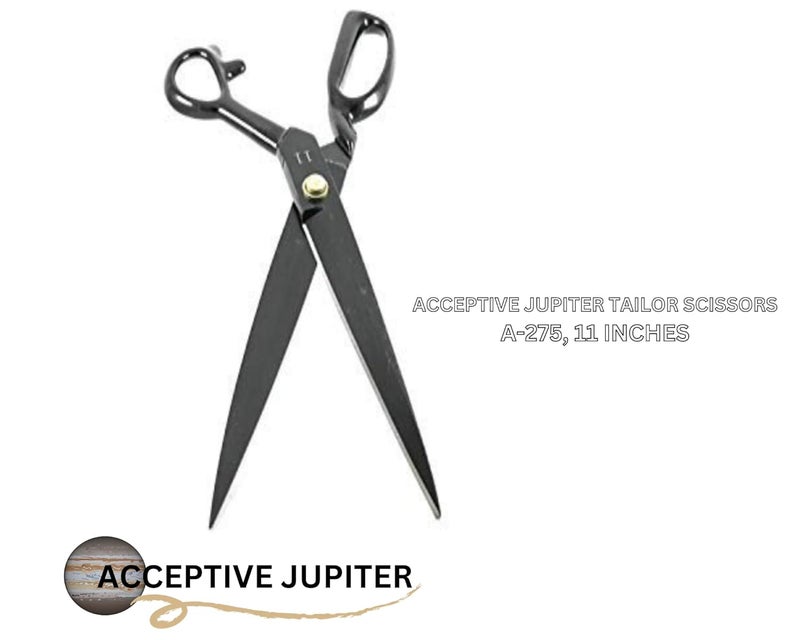 Acceptive Jupiter Tailoring Shears for Multipurposes Use A275 A11 Inches Black - Image 3