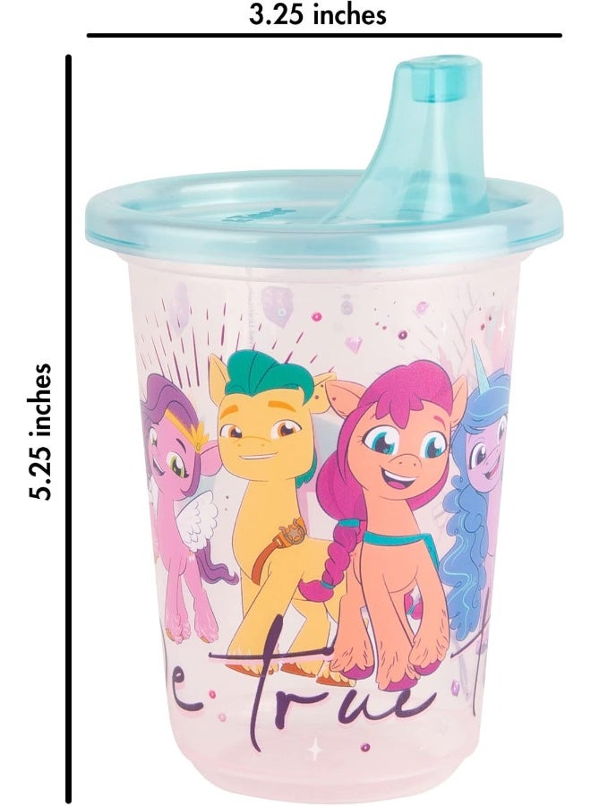 The First Years Take & Toss My Little Pony Sippy Cups - Reusable Toddlers Cups with Lids - Kids Party Pack with 2 Travel Caps - 10 Oz - 10 Count - Image 5