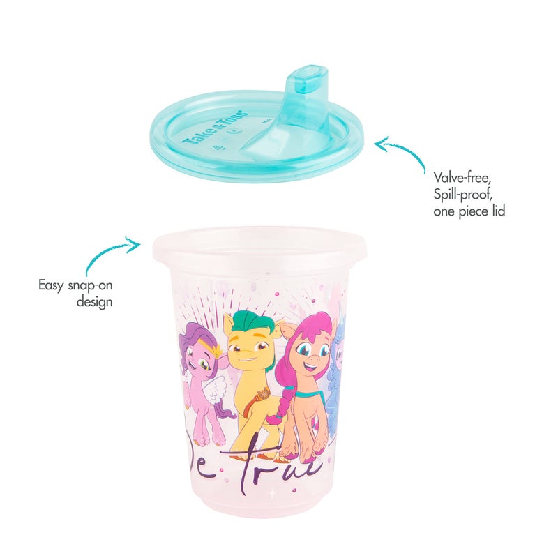 The First Years Take & Toss My Little Pony Sippy Cups - Reusable Toddlers Cups with Lids - Kids Party Pack with 2 Travel Caps - 10 Oz - 10 Count - Image 4