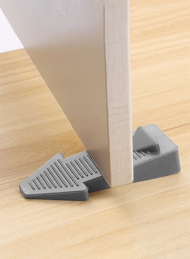SUFADA 4PCS Silicone Door Stoppers  Heavy Duty & Pet-Friendly Universal Fit for All Doors & Floor Gaps Safe for Saudi Homes Grey - Image 5
