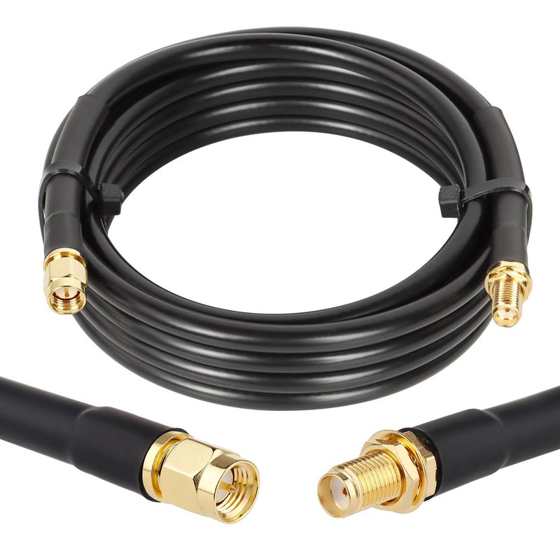 XRDS -RF XRDS-RF SMA Cable 8FT, Extension Cable With Male to Female Connector 50 Ohm KMR240 Low Loss Coax Coaxial Cable - Image 1