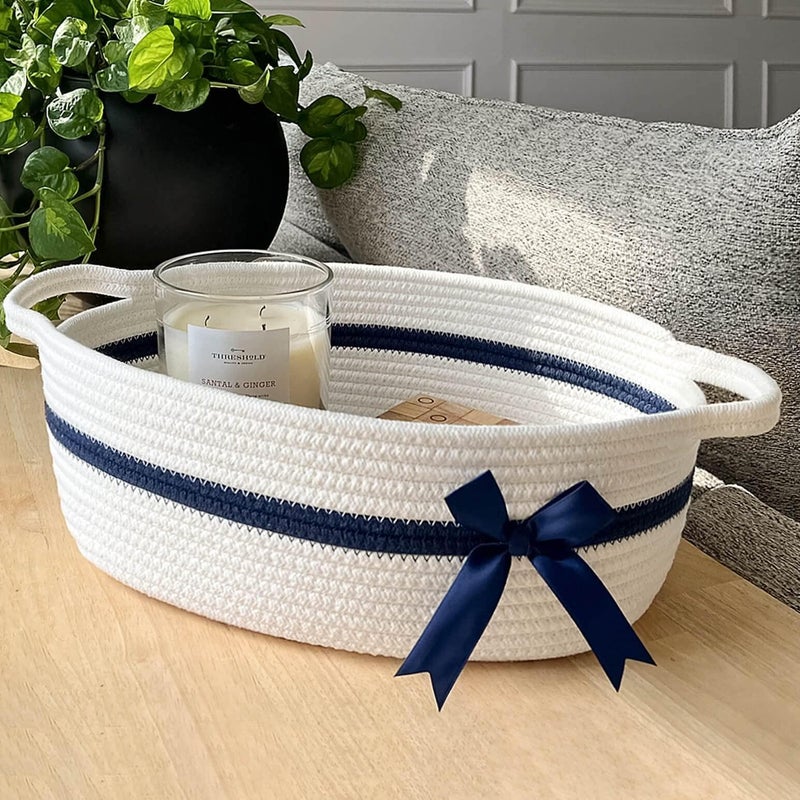 Multicolored basket-a small basket for storage and purposes, ideal for packing and gifts for nursery decor, 33×25×12 cm, stylish and practical multicolored and versatile - Image 5