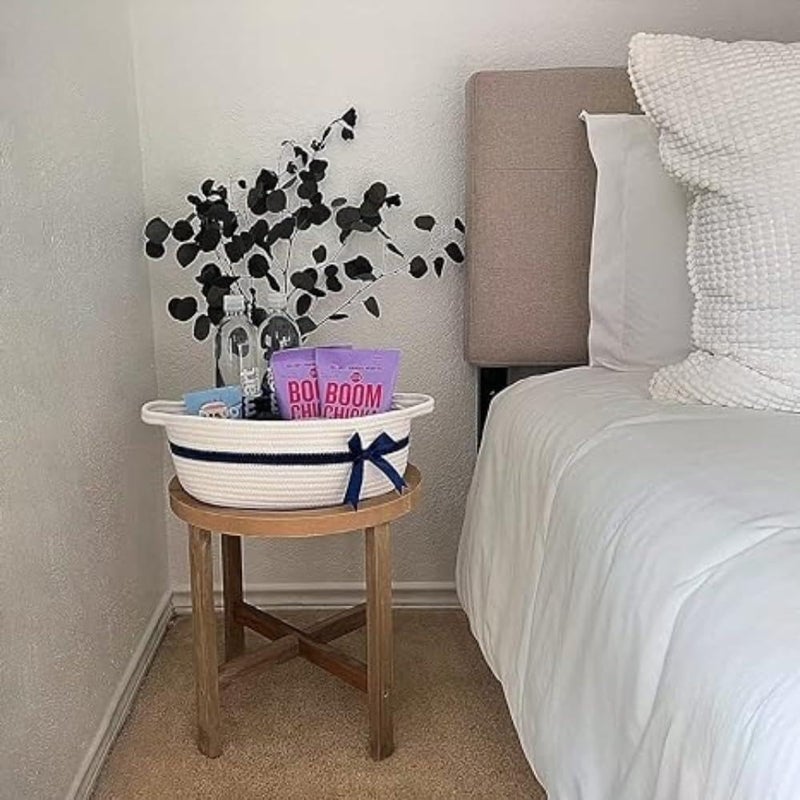 Multicolored basket-a small basket for storage and purposes, ideal for packing and gifts for nursery decor, 33×25×12 cm, stylish and practical multicolored and versatile - Image 1