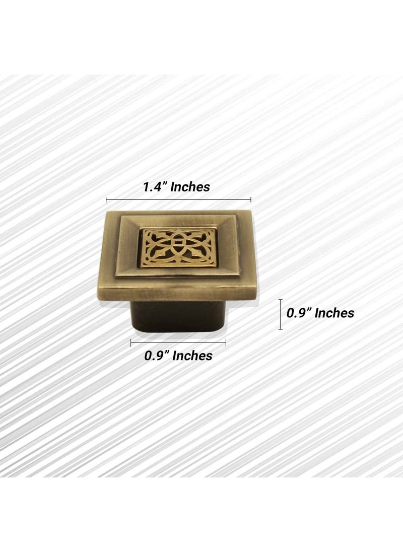 HYDERON HYDERON GoldAntique Brass Cabinet KnobWardrobe Door KnobsCupboard Drawer Pull HandleKitchen Drawer KnobPulls Knob_S158_Gold Antique 2 Pcs  - Image 2