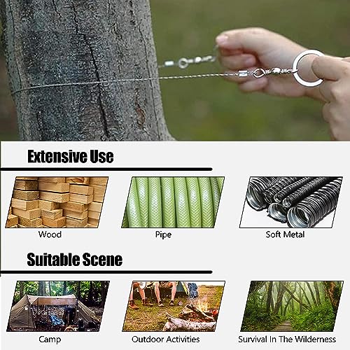 Linist Stainless Steel Wire Saw - Metal Cable Saw for Emergency Survival, Hand Pocket String Rope Saw for Wood, Pipe, Camping, Hiking - Image 5