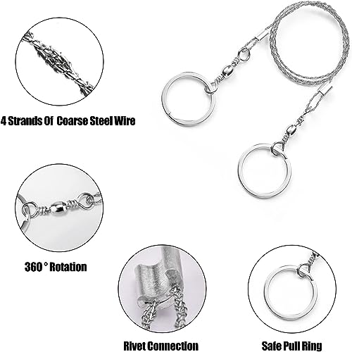 Linist Stainless Steel Wire Saw - Metal Cable Saw for Emergency Survival, Hand Pocket String Rope Saw for Wood, Pipe, Camping, Hiking - Image 4