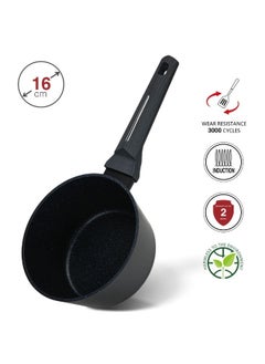 FERRO Fissman Sauce Pan Ferro 16x8.5Cm/1.45L without Glass Lid & Induction Bottom Durable Non Stick Saucepan Ideal for Sauces Boiling and Everyday Cooking Kitchen Essential (Aluminium With Non Stick Coating)  - Image 4