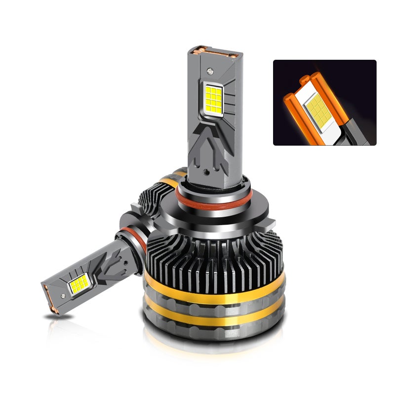 9006 LED Headlight Bulbs: 200W 20000 Lumens Super Bright 12pcs 8860-55mil Chips - 3 Copper Tube High-Efficiency Heat Dissipation Intelligent Constant Temperature Drive IP68 Waterproof for Automotive N - Image 2