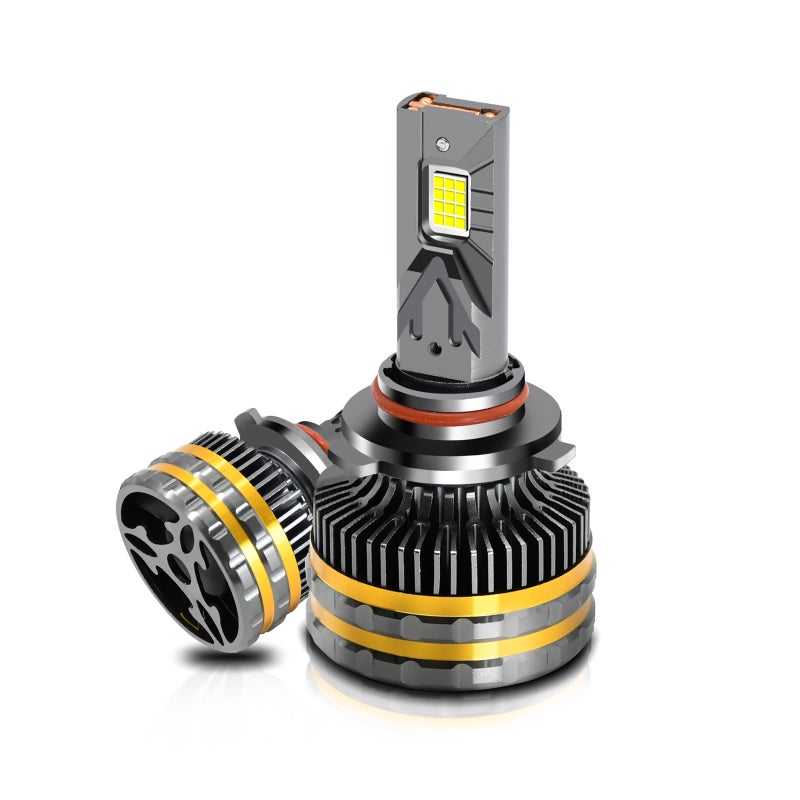 9006 LED Headlight Bulbs: 200W 20000 Lumens Super Bright 12pcs 8860-55mil Chips - 3 Copper Tube High-Efficiency Heat Dissipation Intelligent Constant Temperature Drive IP68 Waterproof for Automotive N - Image 3