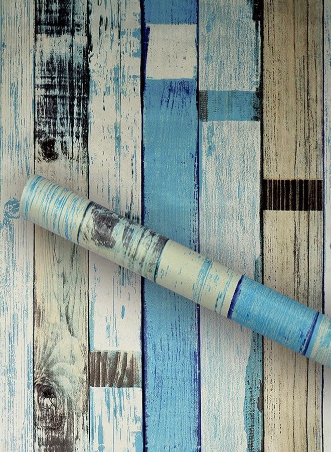 HOMEMATES Self-Adhesive Wallpaper Waterproof Old Furniture Vinyl Stickers Wooden Door Wardrobe Desktop PVC Wall Papers 45 X 304 CM- (Wooden Plank 2) - Image 4