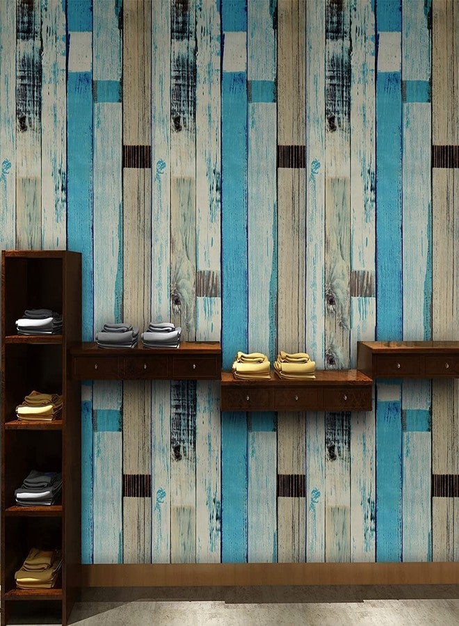 HOMEMATES Self-Adhesive Wallpaper Waterproof Old Furniture Vinyl Stickers Wooden Door Wardrobe Desktop PVC Wall Papers 45 X 304 CM- (Wooden Plank 2) - Image 1