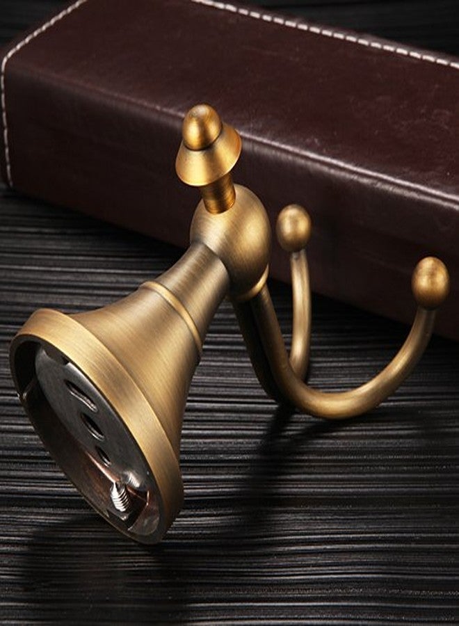 LightInTheBox Vintage Antique Brass Hooks Wall, Novelty Design Brass Finish Elegant Wall-Mounted Robe Hook for Bathroom Kitchen Bedroom Accessories Decor Double Hooks Christmas Stocking Holders - Image 4