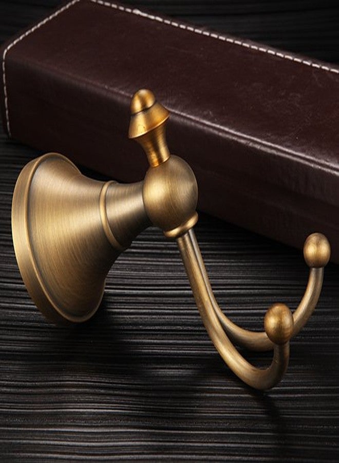 LightInTheBox Vintage Antique Brass Hooks Wall, Novelty Design Brass Finish Elegant Wall-Mounted Robe Hook for Bathroom Kitchen Bedroom Accessories Decor Double Hooks Christmas Stocking Holders - Image 3