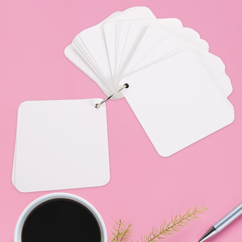 Index Cards Blank, Multipurpose with Pre-Punched Holes and Rings for Organizing Notes - Image 5
